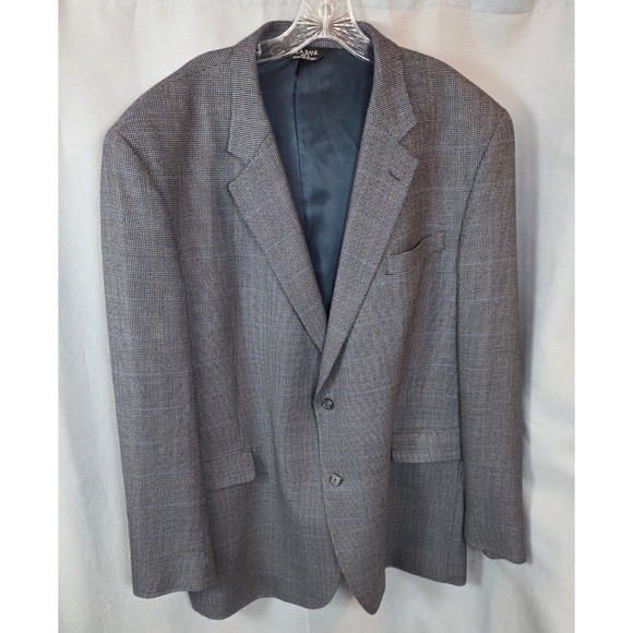 Jos. A. Bank Other - Jos A Bank 50L Gray Black 100% Wool Executive Mens Blazer Jacket Sport Coat